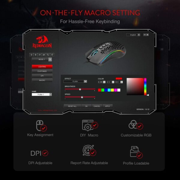 Gaming Ποντίκι - Redragon M808 RGB Storm Lightweight - Image 5