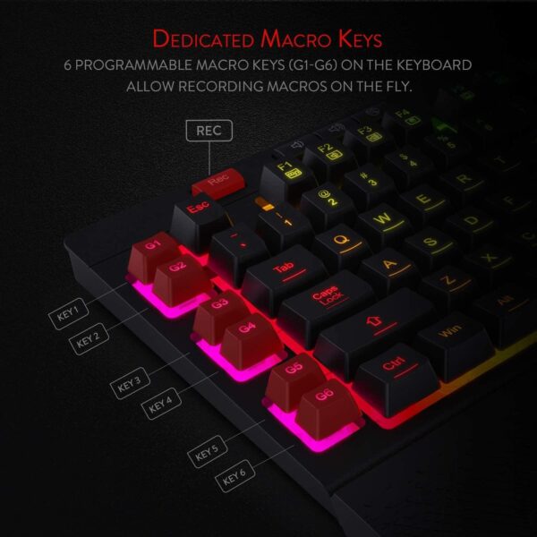 Gaming πληκτρολόγιο - Redragon K512 RGB Shiva - Image 4