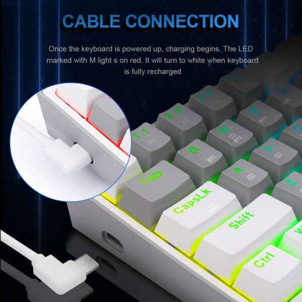 Gaming πληκτρολόγιο - Redragon K616-RGB Fizz Pro (White/Grey) - Image 3