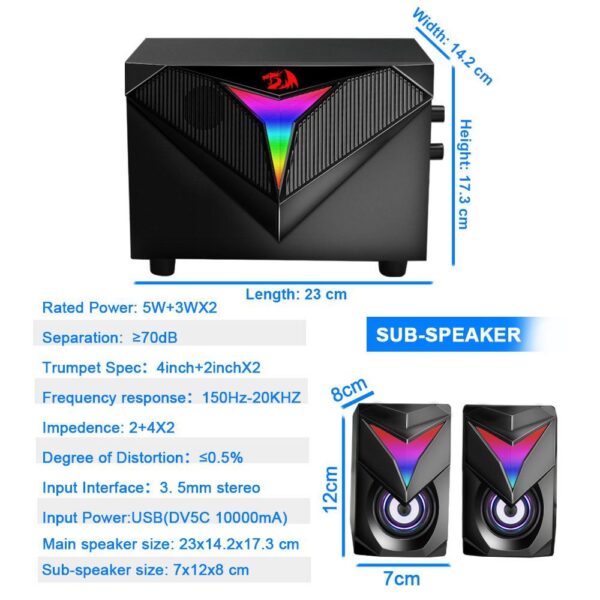 Gaming Ηχεία -  Redragon Toccata GS700 - Image 4