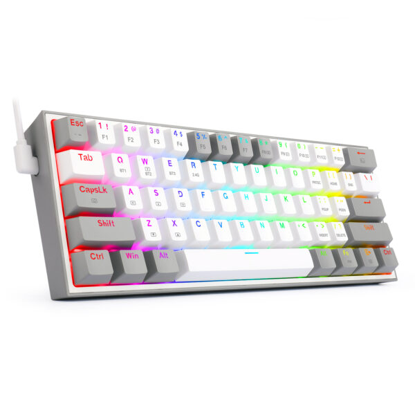Gaming πληκτρολόγιο - Redragon K617 Fizz (White/Grey) - Image 3
