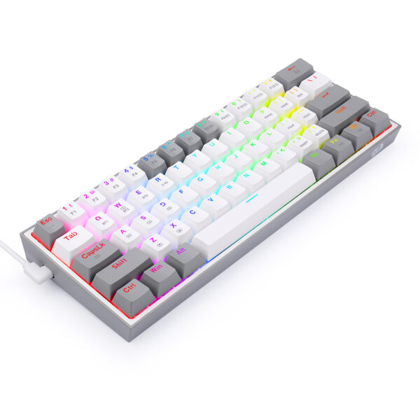 Gaming πληκτρολόγιο - Redragon K617 Fizz (White/Grey) - Image 4