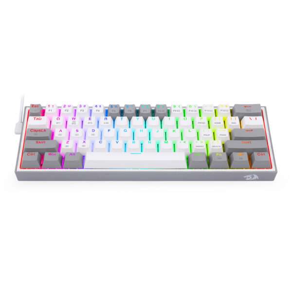 Gaming πληκτρολόγιο - Redragon K617 Fizz (White/Grey) - Image 8