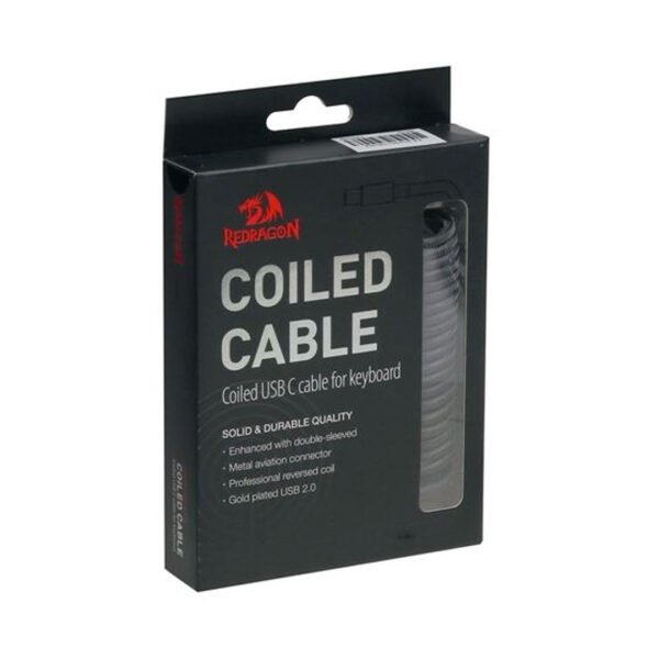 Gaming Αξεσουάρ - Redragon A115B Type C USB Coiled Spring Wire Cable - Image 4