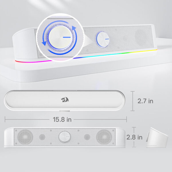 Gaming Soundbar -  Redragon Adiemus GS560 Adiemus (White) - Image 4