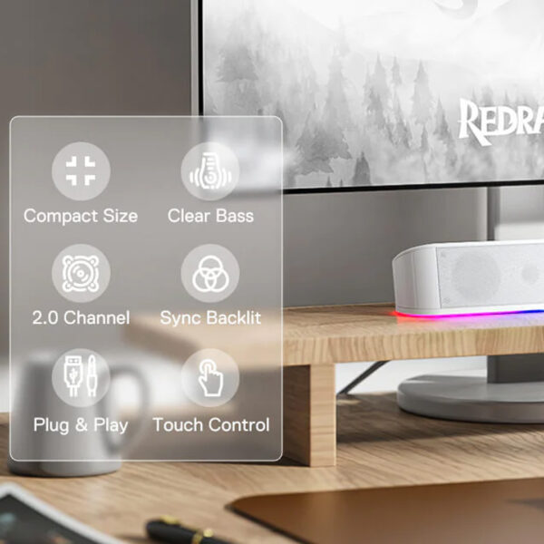 Gaming Soundbar -  Redragon Adiemus GS560 Adiemus (White) - Image 8