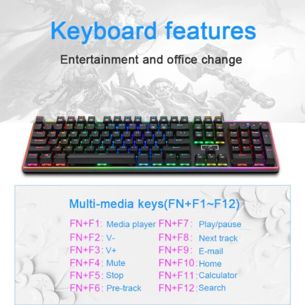 Gaming πληκτρολόγιο - Redragon Ratri K595 RGB - Image 10