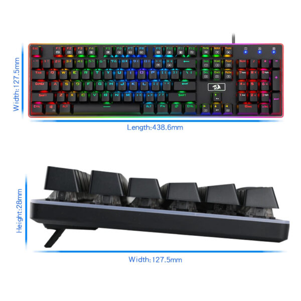 Gaming πληκτρολόγιο - Redragon Ratri K595 RGB - Image 6