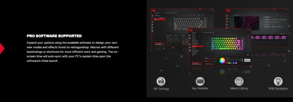 Gaming πληκτρολόγιο - Redragon K720GBP-RGB-PRO - Image 12