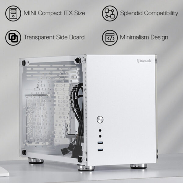 Gaming PC Case - Redragon STRAFE EB211W Mini-ITX - Image 6