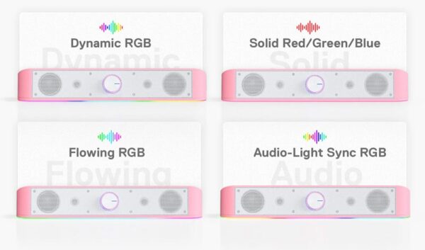 Gaming Soundbar - Redragon Adiemus GS560P Adiemus (Pink) - Image 9