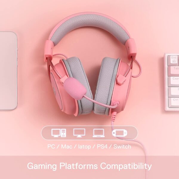 Gaming Ακουστικά - Redragon H510 Zeus-X RGB Pink - Image 4