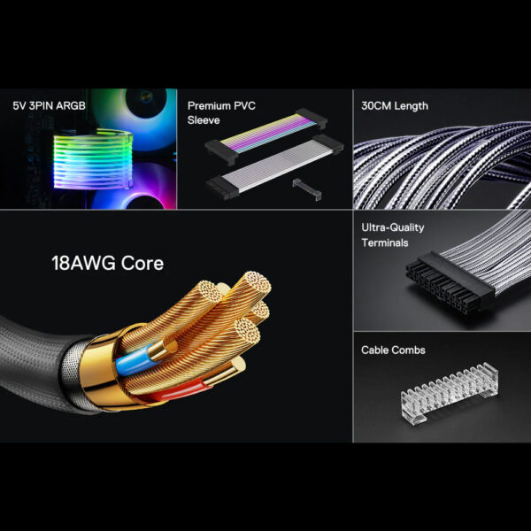 Gaming Αξεσουάρ - Redragon GCP06 RGB Power Extension Cable - Image 5
