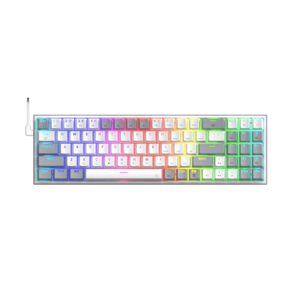 Gaming πληκτρολόγιο - Redragon K628WG-RGB Pollux (White/Grey) - Image 3