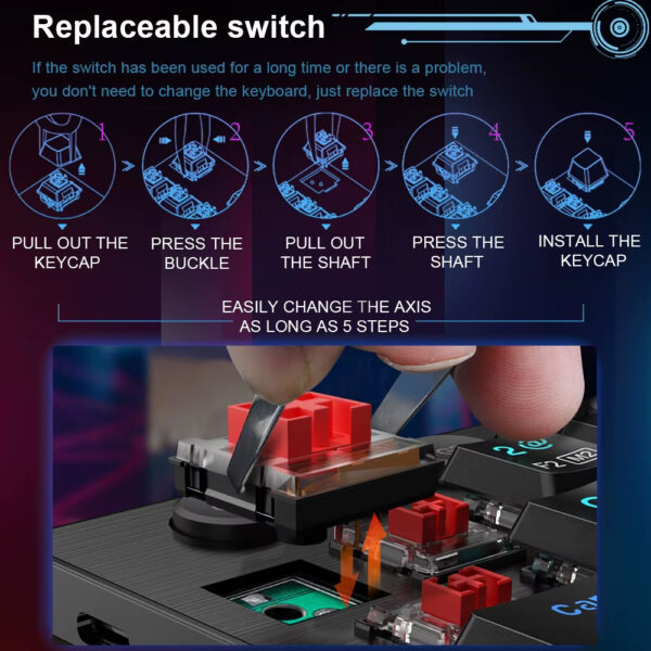 Gaming πληκτρολόγιο - Redragon Sion K653-RGB - Image 4