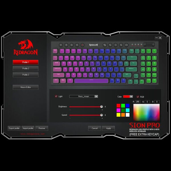 Gaming πληκτρολόγιο - Redragon Sion K653-RGB - Image 6