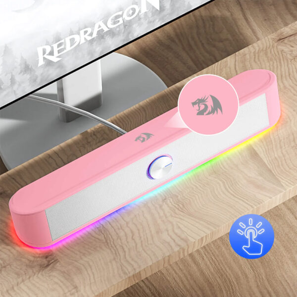 Gaming Soundbar - Redragon Adiemus GS560P Adiemus (Pink) - Image 6