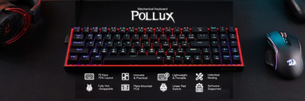 Gaming πληκτρολόγιο - Redragon K628-RGB Pollux (Black) - Image 16
