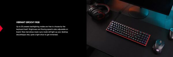 Gaming πληκτρολόγιο - Redragon K628-RGB Pollux (Black) - Image 7