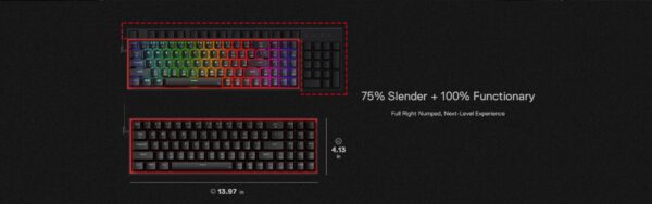 Gaming πληκτρολόγιο - Redragon K628-RGB Pollux (Black) - Image 14