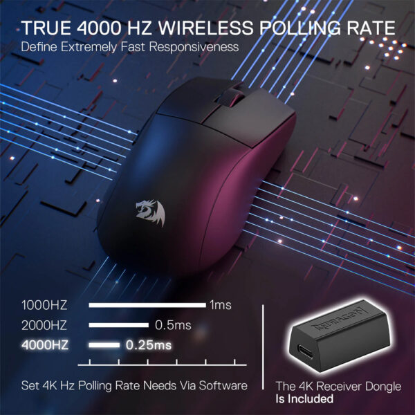 Gaming Ποντίκι - Redragon M916-PRO-4K 3-Mode Wireless (Black) - Image 3