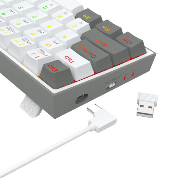 Gaming πληκτρολόγιο - Redragon Castor Pro K631RGB-PRO-WG (White/Grey) - Image 6