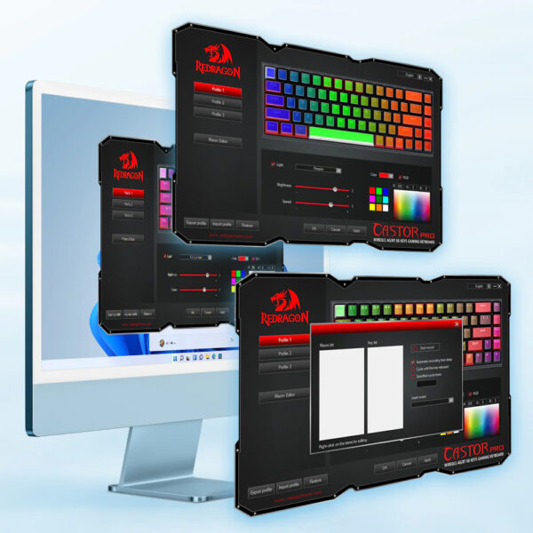 Gaming πληκτρολόγιο - Redragon Castor Pro K631RGB-PRO-WG (White/Grey) - Image 7
