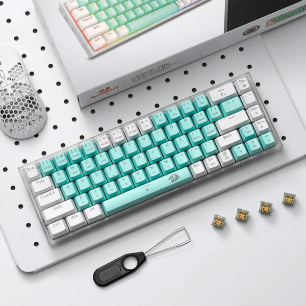 Gaming πληκτρολόγιο - Redragon Castor Pro K631RGB-PRO-GW (Green/White) - Image 5