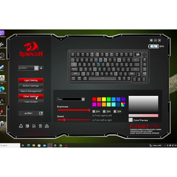 Gaming πληκτρολόγιο - Redragon Flekact K708 RGB PRO - Image 10